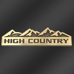 ◆高級感をプラス◆ エンブレムステッカー HIGH COUNTRY 両面テープ仕様 簡単装着 自動車 アクセサリー デカール ドレスアップ ブラック