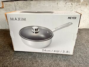 MEYER MAXIM 片手鍋 蓋付ディープパン 24cm 未使用品 IH対応 200V ②