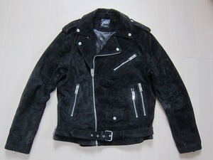 良品 ZARA ザラ ピッグ レザー スウェード ダブル ライダース ジャケット XL