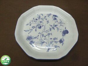 【O-5560】WEDGWOOD BLUE PLUM ウェッジウッド ブループラム オクタゴンプレート 24.5cm BICENTENARY CELEBRATION 1995【千円市場】