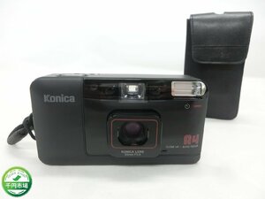 【H2-0063】Konica コニカ A4 35mm F3.5 フィルムカメラ コンパクトカメラ ケース付 通電確認済 現状品【千円市場】