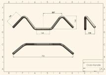 ヘリングススタイル カニハンドル クローム 仕上げナックル パン ショベル ビンテージ_画像8