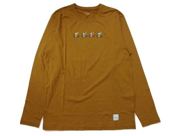 新品未使用 正規品 ポールスミス Paul Smith PAUL SMITH LOUNGEWEAR 長袖Tシャツ カットソー Rabbit on Bike うさぎ ラビット ブラウン系 L