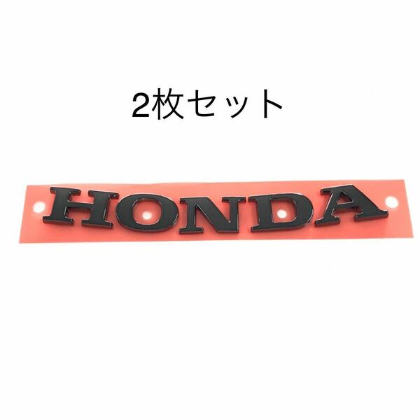 ホンダ ロゴ エンブレム マーク 立体 ブラックメッキ 抜き文字 L GL1800 2枚セット