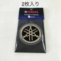 ヤマハ 音叉マーク エンブレム ６０ｍｍ ビトロ ゴールド ２枚入り_画像1