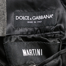 美品 DOLCE&GABBANA ツイードヘリンボーン ４B チェスターコート MARTINI グレー 48_画像5