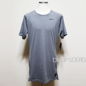 新品アメリカ購入品 NIKEナイキ プロ ハイパークール コンプレッション クルートップＴシャツ 灰3XL