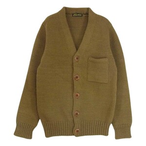 Stevenson Overall Co. スティーブンソンオーバーオール Vネック ボタン カーディガン カーキ系 S【中古】