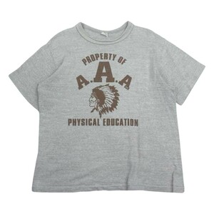 WAREHOUSE ウエアハウス 4601 A.A.A ロゴ 半袖 Tシャツ グレー系 M【中古】