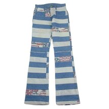 HYSTERIC GLAMOUR ヒステリックグラマー 2AP-0170 KINKY JEANS ツギハギ ウミヘビ 星条旗 パッチワーク フレア デニム F【中古】_画像1