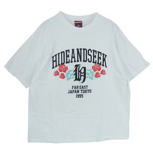 HideandSeek ハイドアンドシーク FOR EAST JAPAN TOKYO 1995 S/S TEE プリント 半袖 Ｔシャツ ホワイト系 XL【中古】