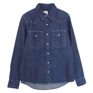 VISVIM ビズビム 18SS 0118105007001 Social Sculpture Shirt One Wash デニム 長袖 シャツ インディゴブルー系 1【中古】