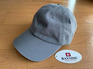 美品USA製BAYSIDEベイサイド 3630WASHED TWILL CAPウォッシュド6パネルキャップ/アメリカ製帽子無地野球帽バックストラップキャップ