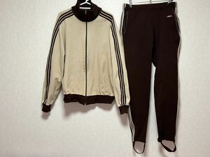 70s adidas ジャージ　セットアップ　トラックジャケット　西ドイツ 古着 ヴィンテージ アディダスジャージ　サイズ上下6 当時物　激レア品