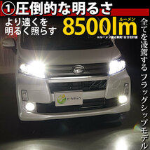 ダイハツ ムーヴカスタム (LA100S/110S 後期) 対応 HB3 LED ハイビームランプキット 凌駕L8500 ledバルブ 8500lm ホワイト 9005 34-B-1_画像2