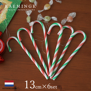  Christmas tree decoration attaching ornament set KAEMINGK retro candy - stick candy Cain cane 3cm 6 piece insertion [027804]