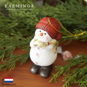 クリスマスツリー 飾り付け オーナメント KAEMINGK レトロ 雪だるま デコレーション 両手を上げる [1] 8.5cm 1個入［630283］