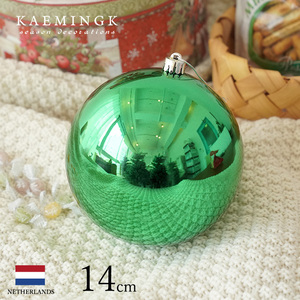  Christmas tree decoration attaching ornament ball KAEMINGK retro Bick ball green 14cm 1 piece insertion [022273]