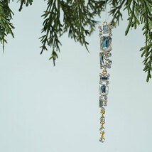 クリスマスツリー 飾り付け オーナメント 北欧 SHISHI シシ ゴールデンジェム 宝石 つらら クリアゴールド［58571］_画像3