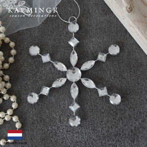  Christmas tree ornament KAEMINGK snow flakes jewel leaf. crystal 6 person direction [3] 1 piece insertion [020552]