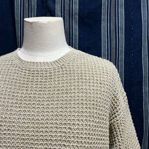 90s jcrew long sleeve cotton knit linen 90年代 ジェイクルー コットンニット リネン 旧タグ 巨人タグ