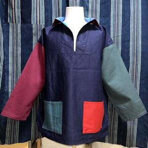 旧タグ newlyn fisherman's smocks 80年代 90年代 ニューリンスモック フィッシャーマン イングランド製 プルオーバー スモック