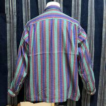 50s 60s ritz sportswear long sleeve shirt 50年代 60年代 織り柄 ストライプ ボックスシャツ アメリカ製_画像3