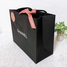 シャネル 「CHANEL」ショッパー 財布箱サイズ (3050) 正規品 紙袋 ショップ袋 ブランド袋 カメリア メッセージカード付き 折らずに配送_画像3