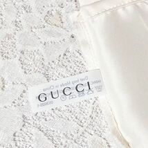 グッチ「GUCCI」小物保存袋 現行 (3104) 正規品 付属品 内袋 布袋 フラップ型 ホワイト 布製 ナイロン生地 コインケース用 15×10cm_画像4