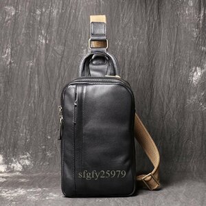 A5741☆新品メンズバッグ 多機能 本革 牛革 ボディバッグ ワンショルダーバッグ レザー 大容量 iPad対応 斜め掛けバッグ カジュアル鞄
