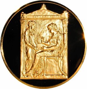  limited time price cut rare limited goods old fee Greece sculpture pen telik marble hegeso. . structure . department made country . archaeology museum original gilding medal coin chapter .