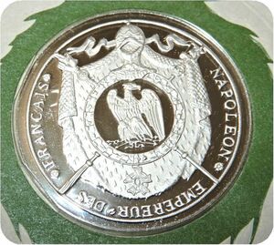 レア 限定品 1805年 ナポレオン1世 玉璽 講和条約 レジオンドヌール 勲章 首輪 イーグル 印章 記念品 純銀製 メダル コイン レリーフ