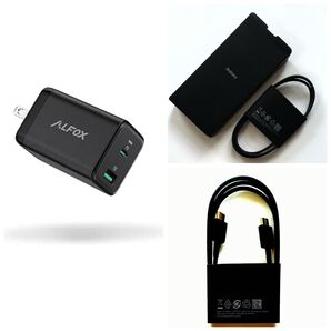 GaN採用45W 2ポートPD急速充電器+SAMSUNG純正C to Cケーブル