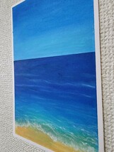 パステル画　海の絵　風景画_画像3