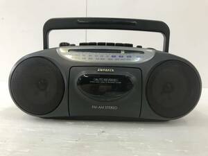 浜/aiwa/ステレオラジカセ/CS-R260/通電確認済/動作不可/FM・TV・AMチューナー付/黒/ACコード付属/アイワ/10.5-19 ST