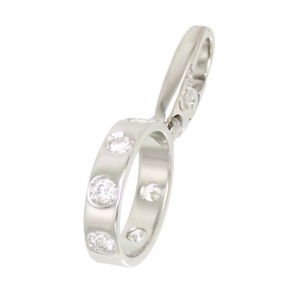  Cartier Rav charm full diamond 750 (K18WG) lady's CARTIER [ beautiful goods ] used [ jewelry ]