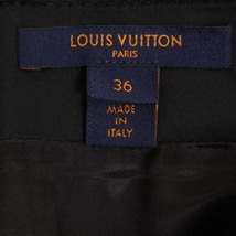 ルイヴィトン モノグラム レザー スカート レディース ブラック LOUIS VUITTON 中古 【アパレル・小物】_画像6