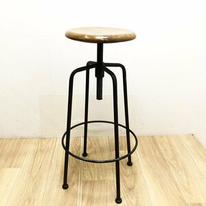 ◇CRASH GATE クラッシュゲート Knot antiques ノットアンティークス CONVEX STOOL L コンベックス 昇降スツール L アイアン（14）