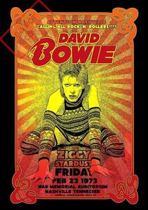 ポスター★デヴィッド・ボウイ（David Bowie） 1973 ジギー・スターダスト USツアー