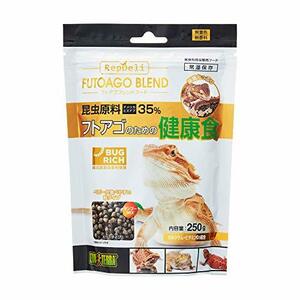 GEX EXOTERRA フトアゴブレンドフード250g 昆虫原料35% アメリカミズアブ使用 高嗜好性 食べやすい小粒 マンゴーMIX 繊維質