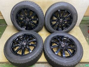 205/60R16（96Q）ヨコハマ ice GUARD iG60 スタッドレス 社外品 Fang 16インチ 16X6.5 +40 PCD 114.3/5H中古4本 バリ山 205/60/16