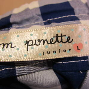 pom ponette junior ポンポネットジュニア L 160 スカート ボトム ロゴ刺繍 ガールズ ティーンズ 女の子 タ243の画像6