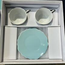 ★箱日焼け有り★SOMETHING BLUE ティーカップ ソーサー コーヒー プレート ティータイムセット 洋食器 インテリア 雑貨 未使用 SB-1015_画像4