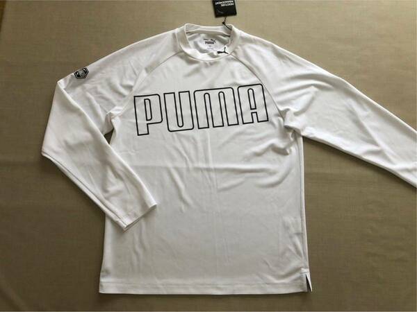 送料無料◆サンプル品◆PUMA GOLF ビッグ プーマ ロゴ モックネック シャツ◆(L)◆624928-04◆プーマ ゴルフ