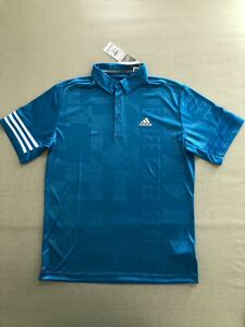 送料無料◆新品◆adidas GOLF エンボスプリント 半袖シャツ◆(L)◆WP187 (HA3114)◆アディダス ゴルフ