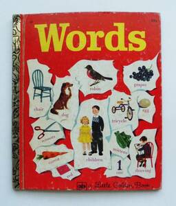 ☆1977年・外国絵本★Words a little golden book★幼児向け・英語絵本★