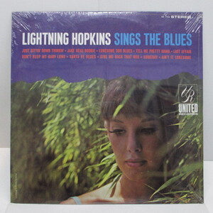 LIGHTNIN' HOPKINS-Sings The Blues (US 60's Re Stereo LP/Seal