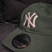 NEW ERA 9TWENTY Cap NY キャップ 帽子 ダークグリーン 13562180 ニューエラ ウォッシュドコットン_画像3