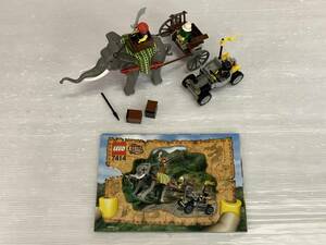 玩D15 LEGO No.7414 世界の冒険シリーズ 象のキャラバン【部品取り・ジャンク品】