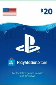 北米版20 PSN プレイステーションネットワークカード $20ドル US コード 北米版PSN